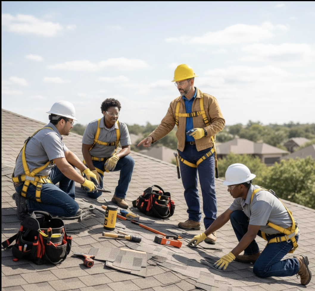 Kingwood Roofing Team at Work